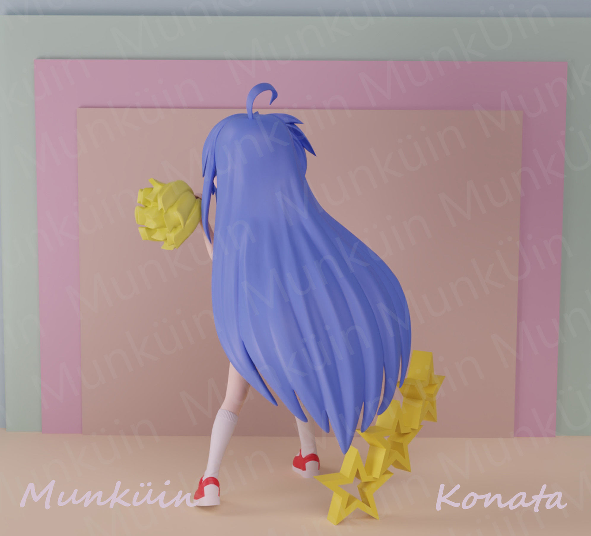 Konata Fan Art 3D print model_10