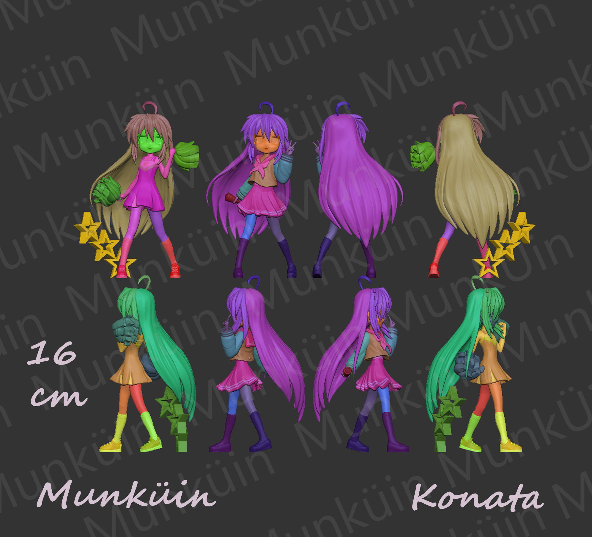 Konata Fan Art 3D print model_14