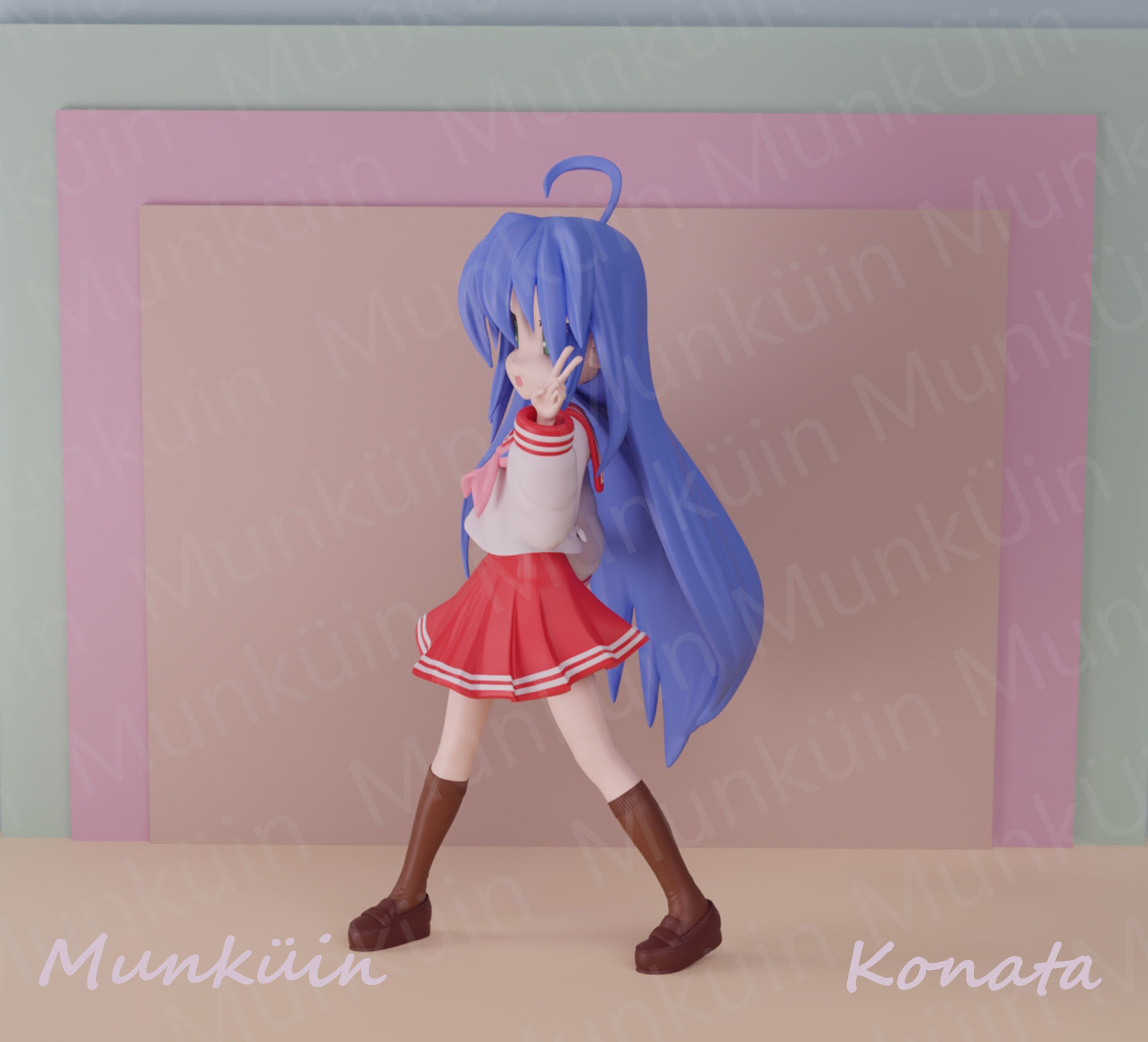Konata Fan Art 3D print model_2