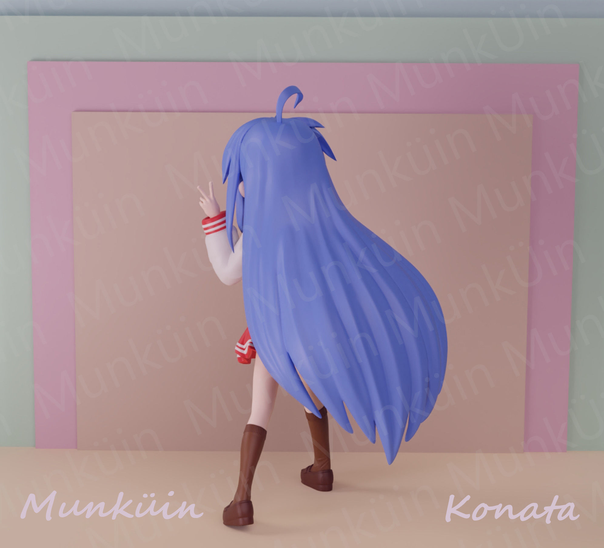 Konata Fan Art 3D print model_3