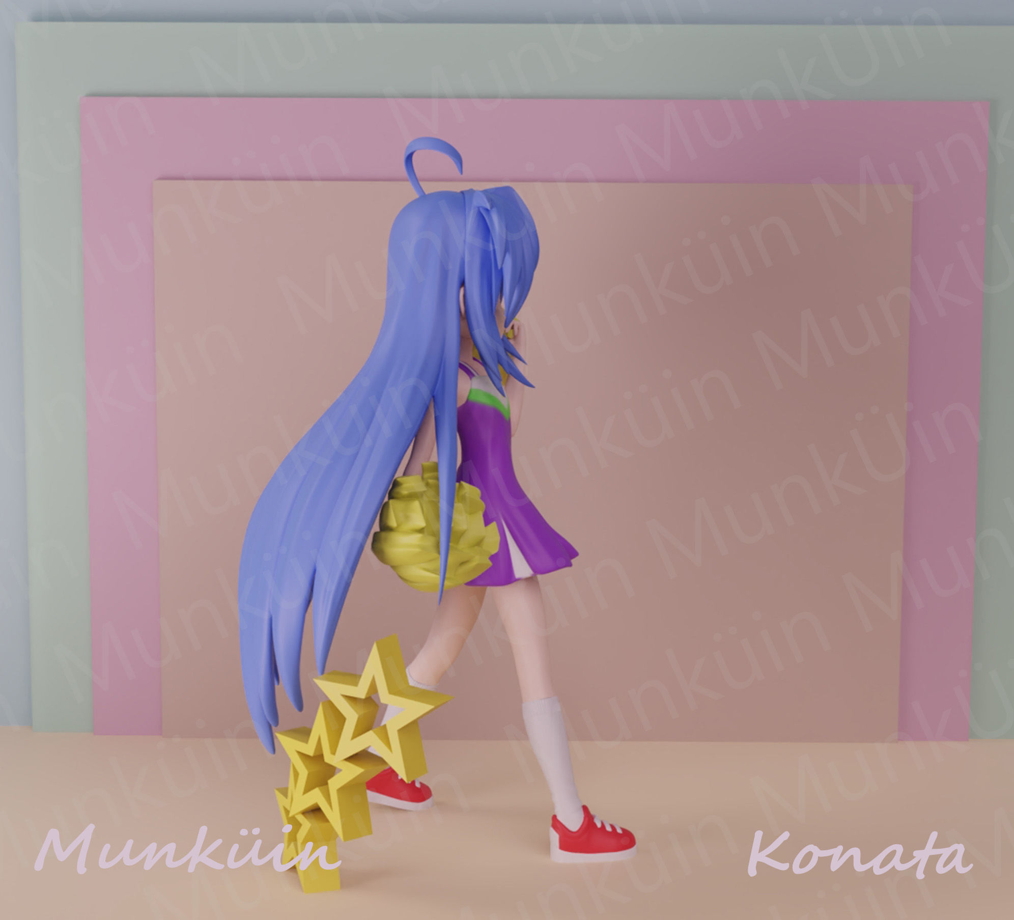 Konata Fan Art 3D print model_11