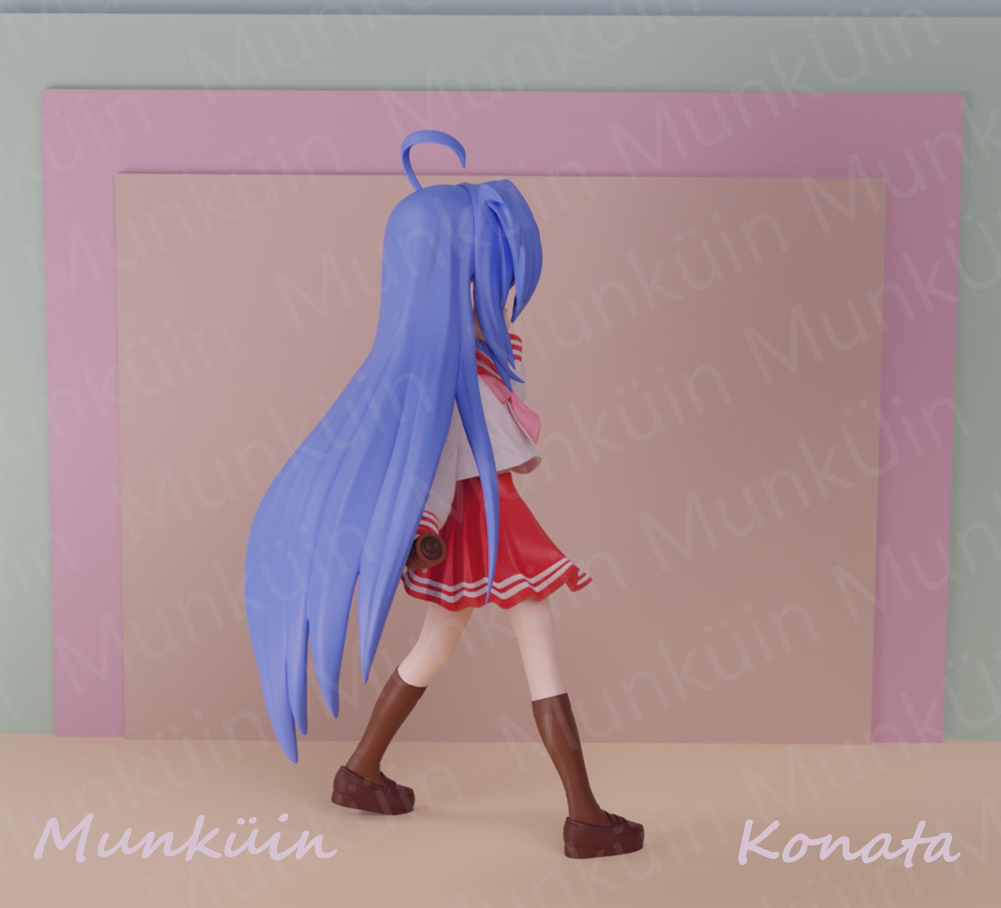 Konata Fan Art 3D print model_4