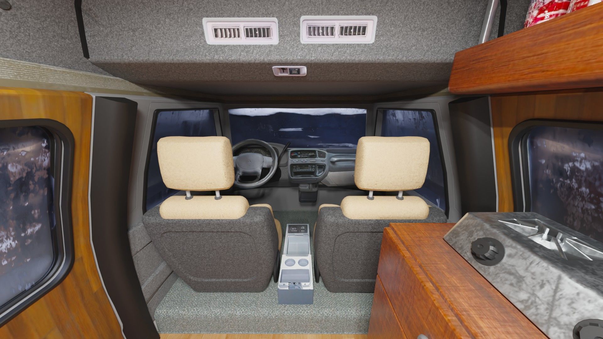 Adventure-Ready Off-Road Camper Van Low-poly 3D model_20