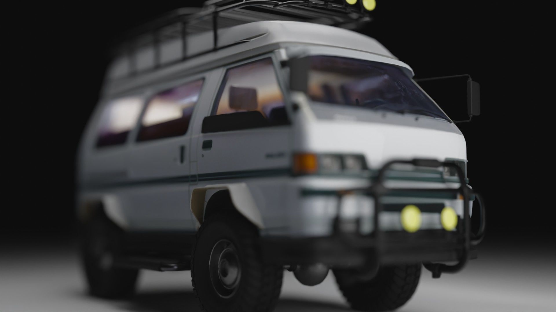 Adventure-Ready Off-Road Camper Van Low-poly 3D model_14