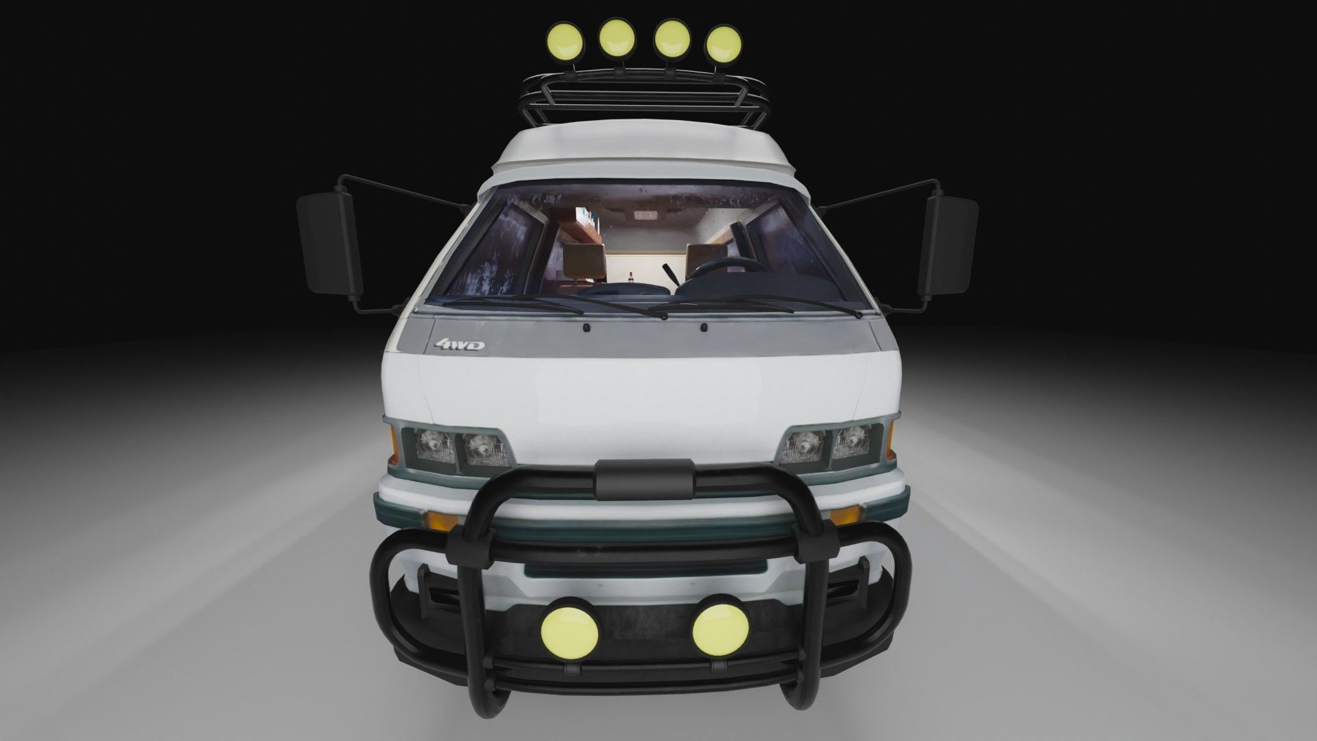 Adventure-Ready Off-Road Camper Van Low-poly 3D model_21