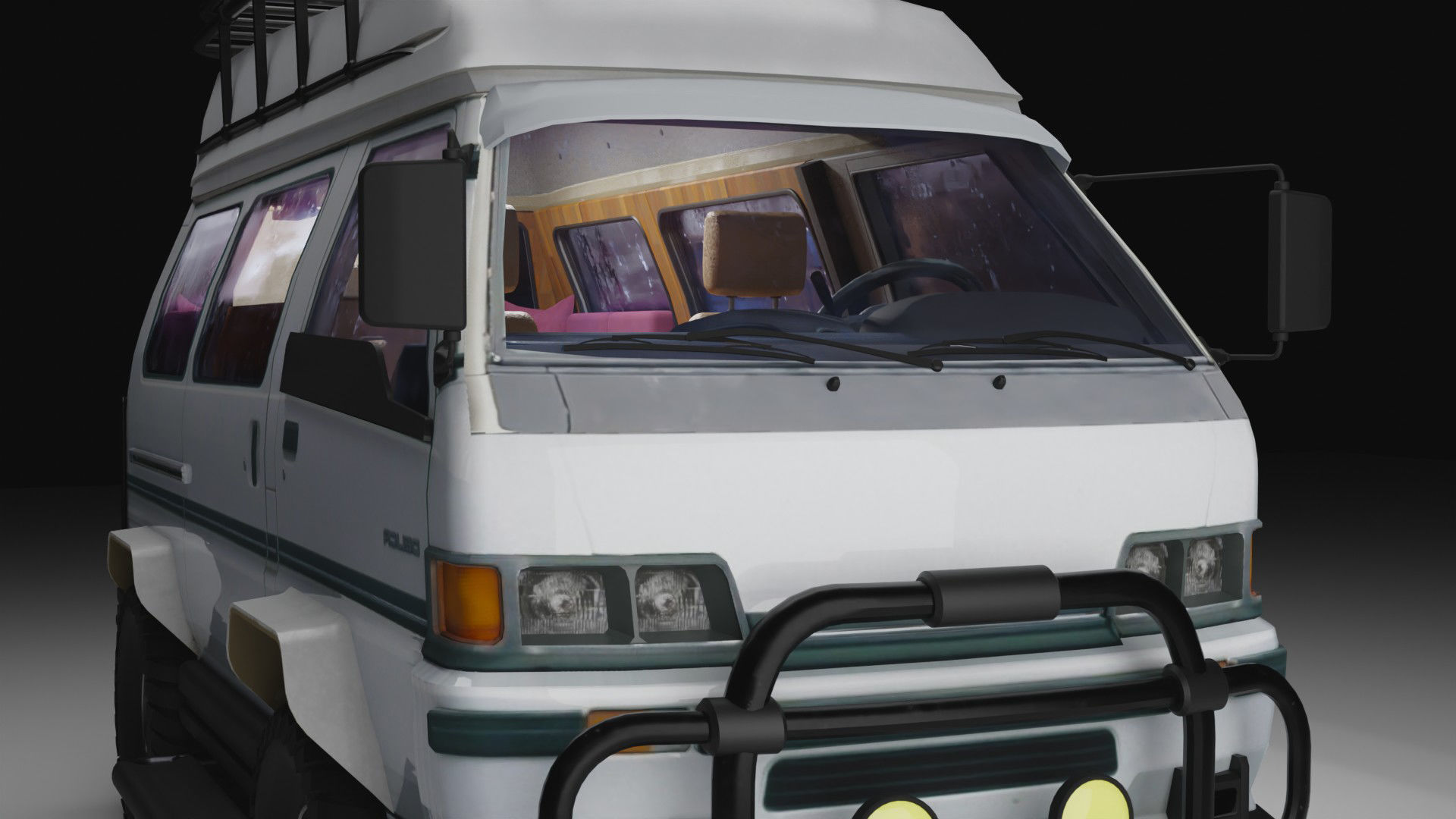 Adventure-Ready Off-Road Camper Van Low-poly 3D model_19