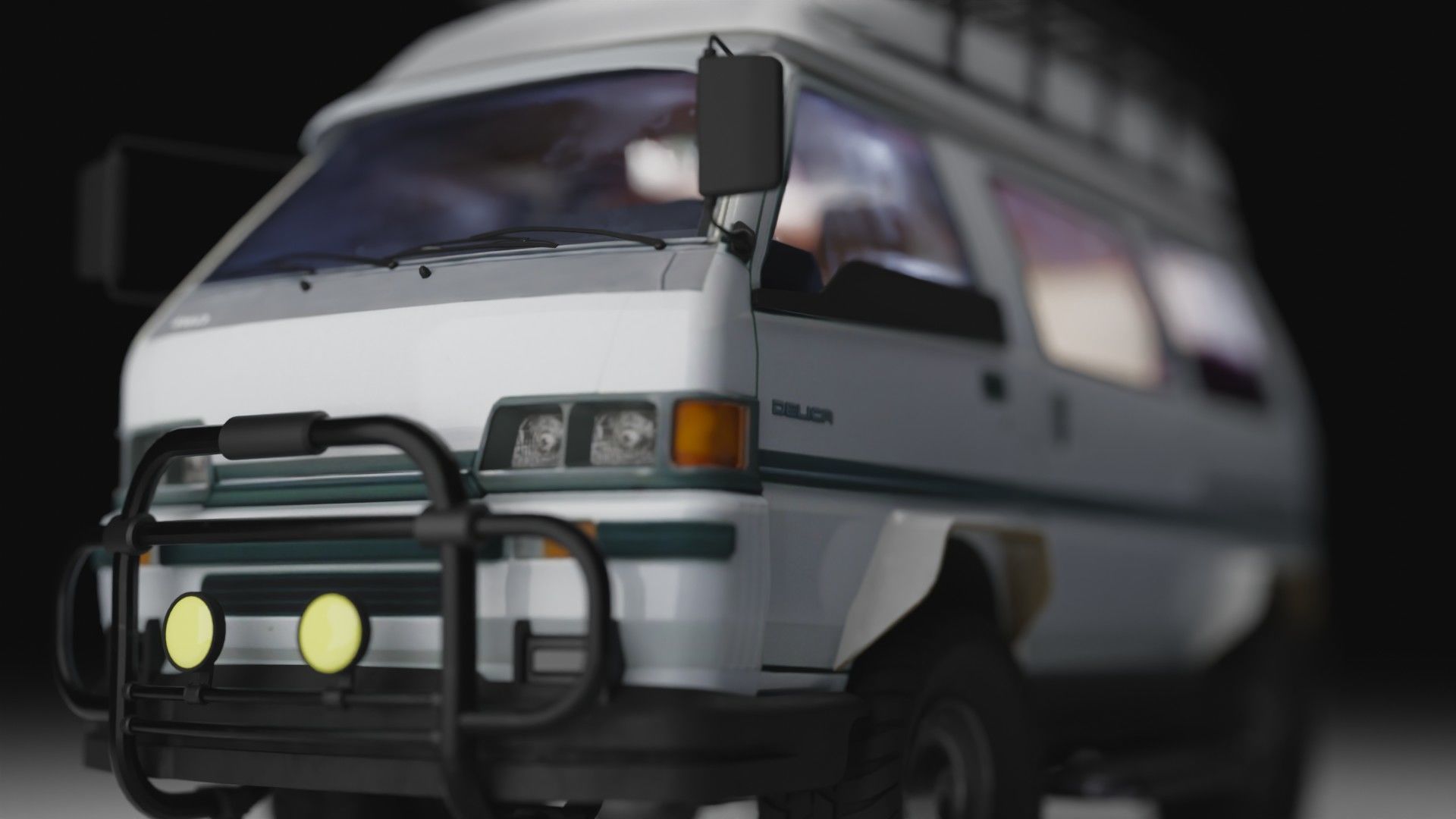 Adventure-Ready Off-Road Camper Van Low-poly 3D model_5