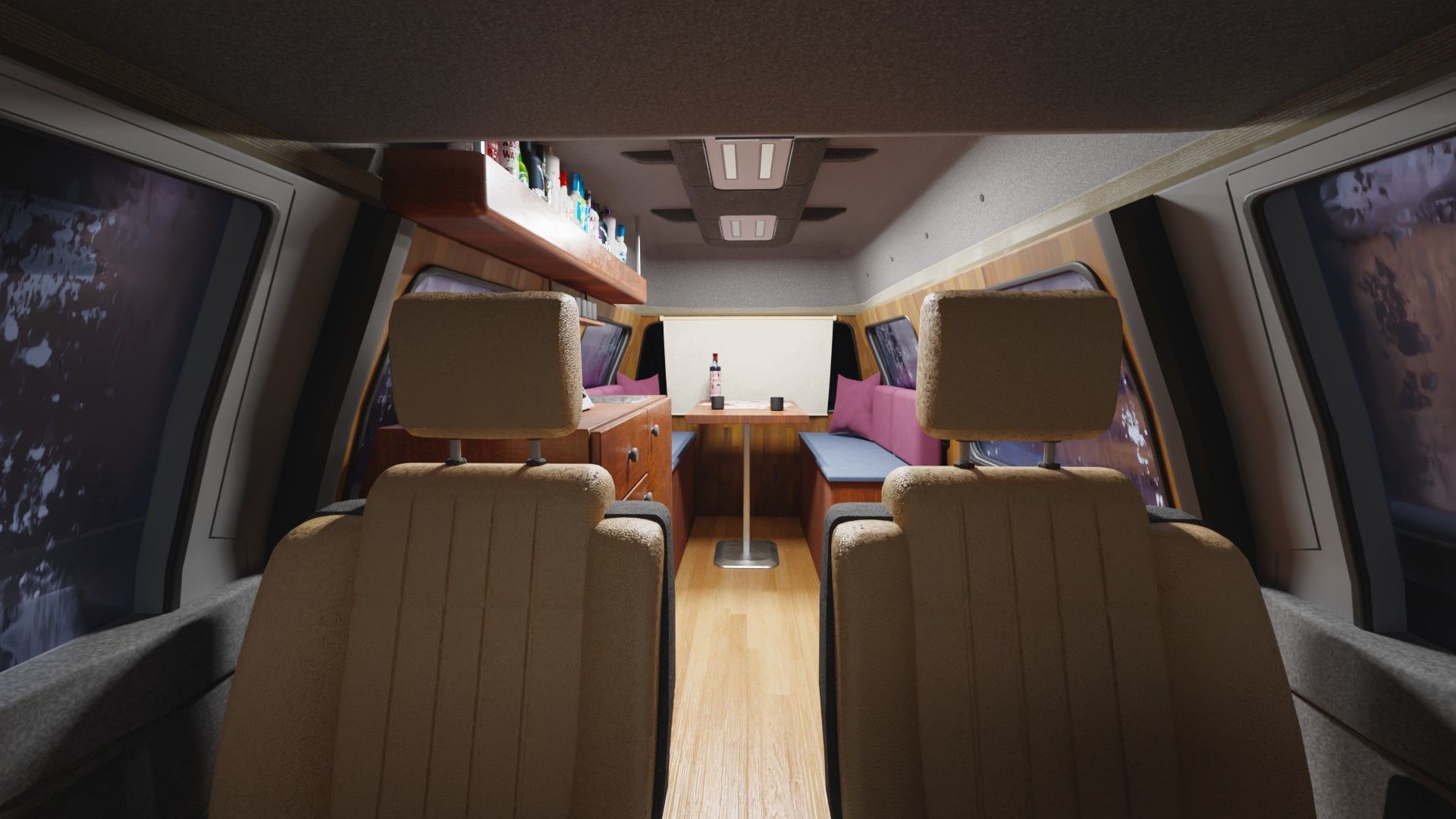 Adventure-Ready Off-Road Camper Van Low-poly 3D model_12