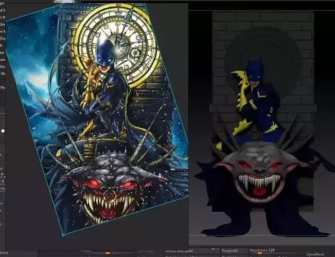 Batgirl Tower Clock  Fanrt STL files By CG Pyro