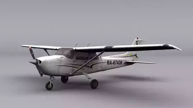 Cessna 172  Low-poly 3D model