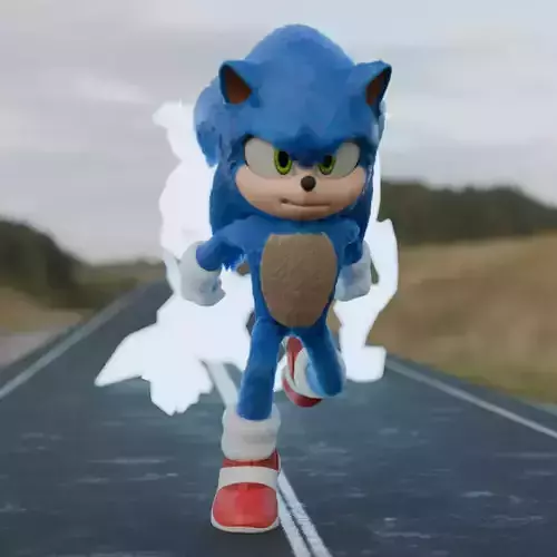 Sonic the Hedgehog movie 3D model 3D model