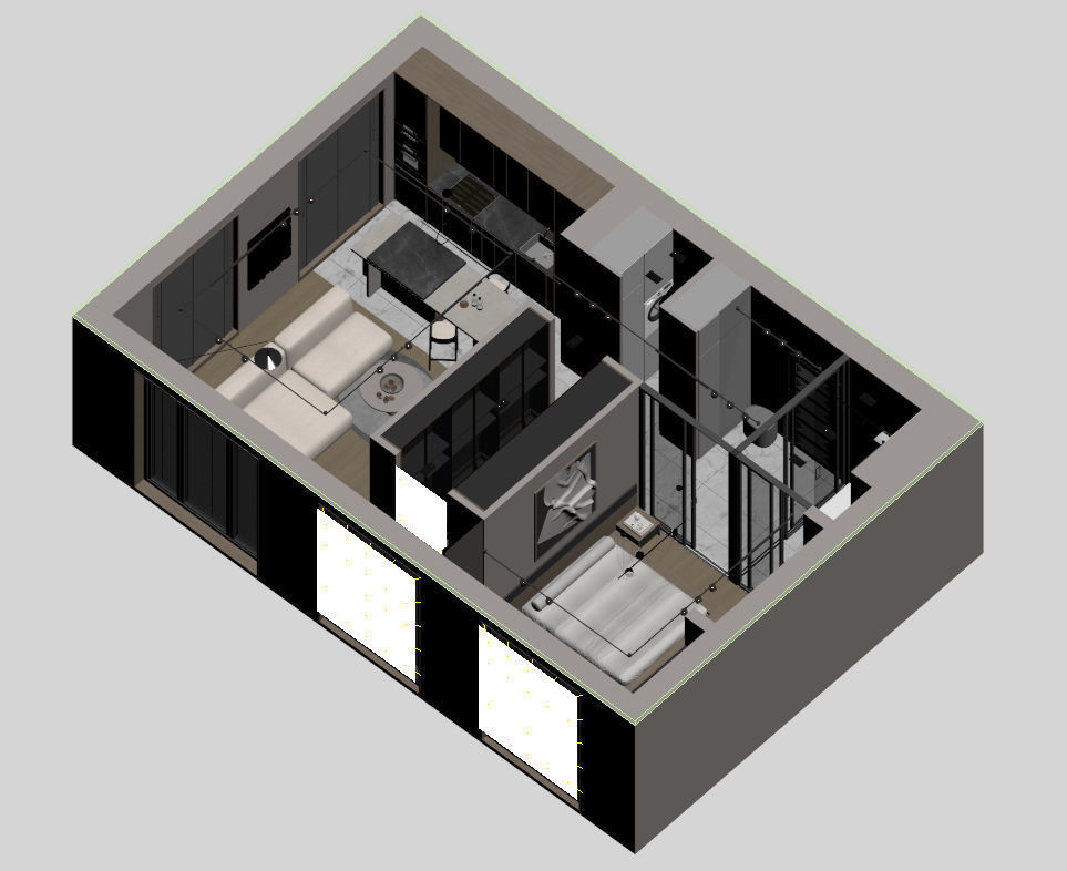 Cozy Apartment Low-poly 3D model_25