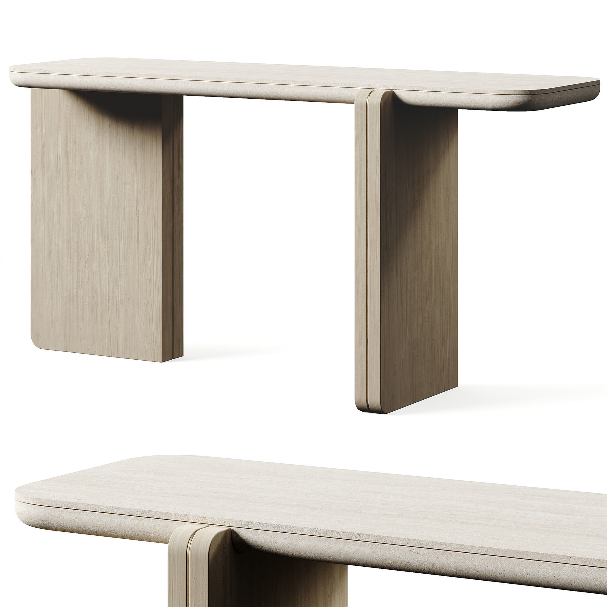 ROSIE TRAVERTINO V2 LuxLucia Casa Console 3D model_1