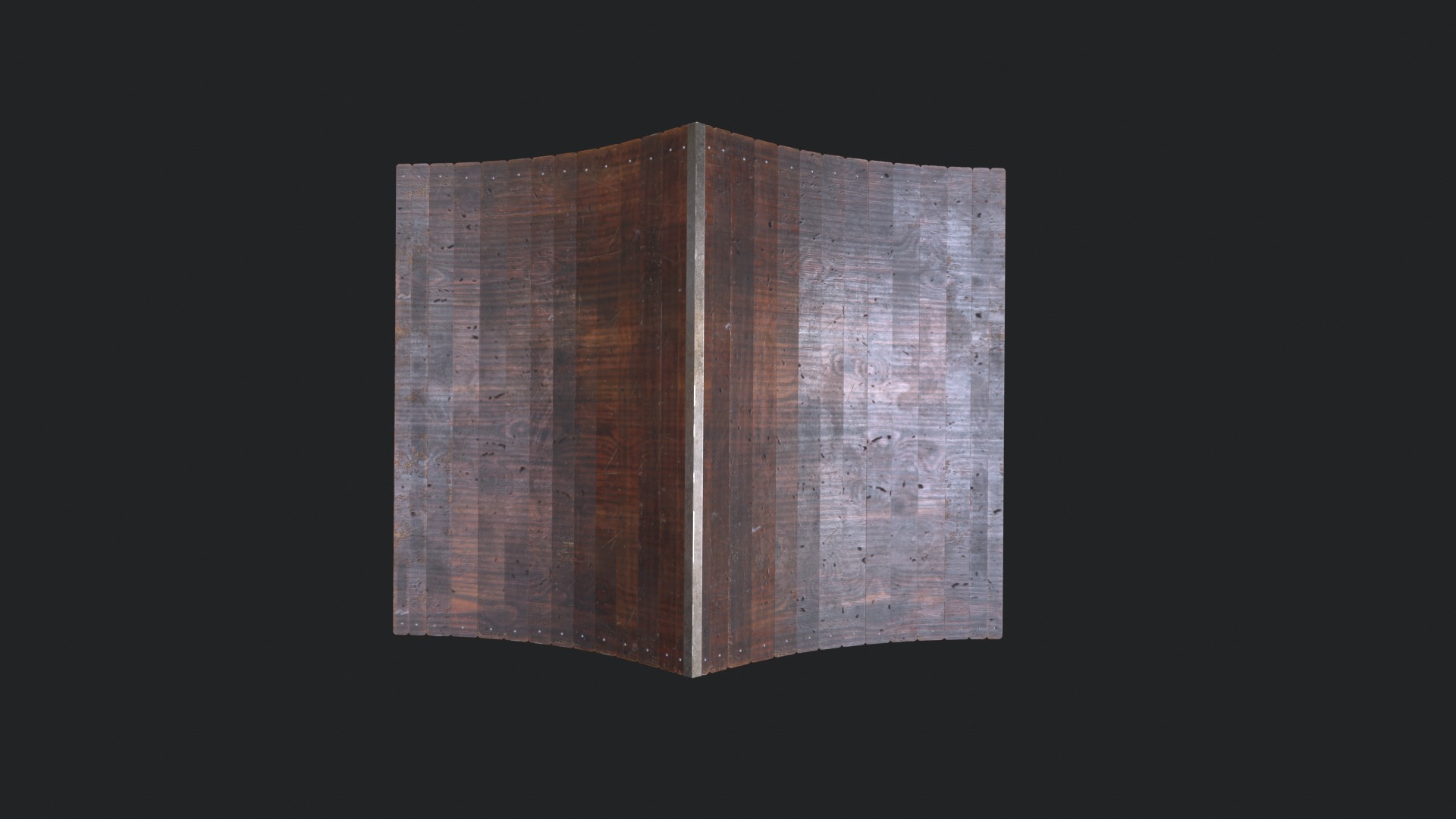 Wooden Pergola Low-poly 3D model_8