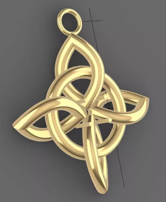 Dije nudo cuaternario celta Irlandes 3D print model