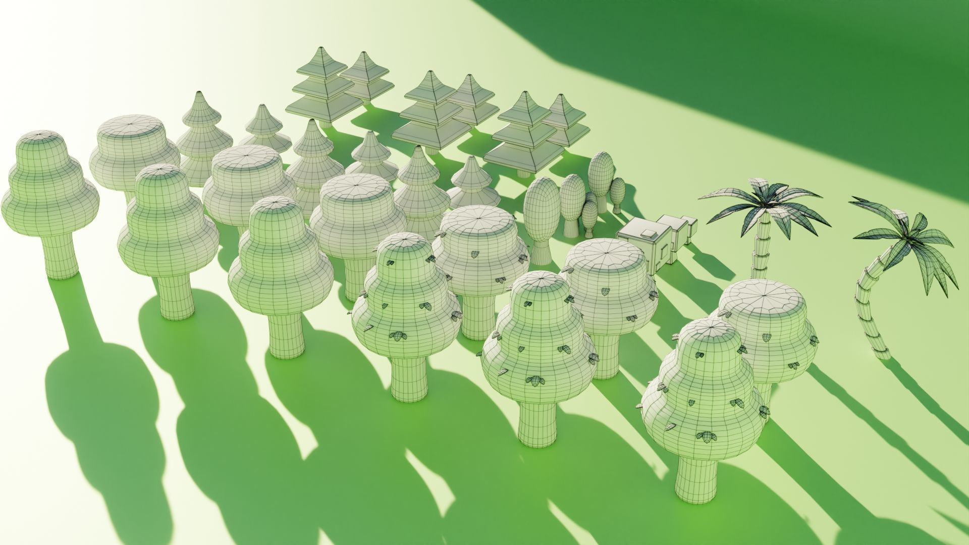 Toon Tree Pack Low-poly 3D model_20