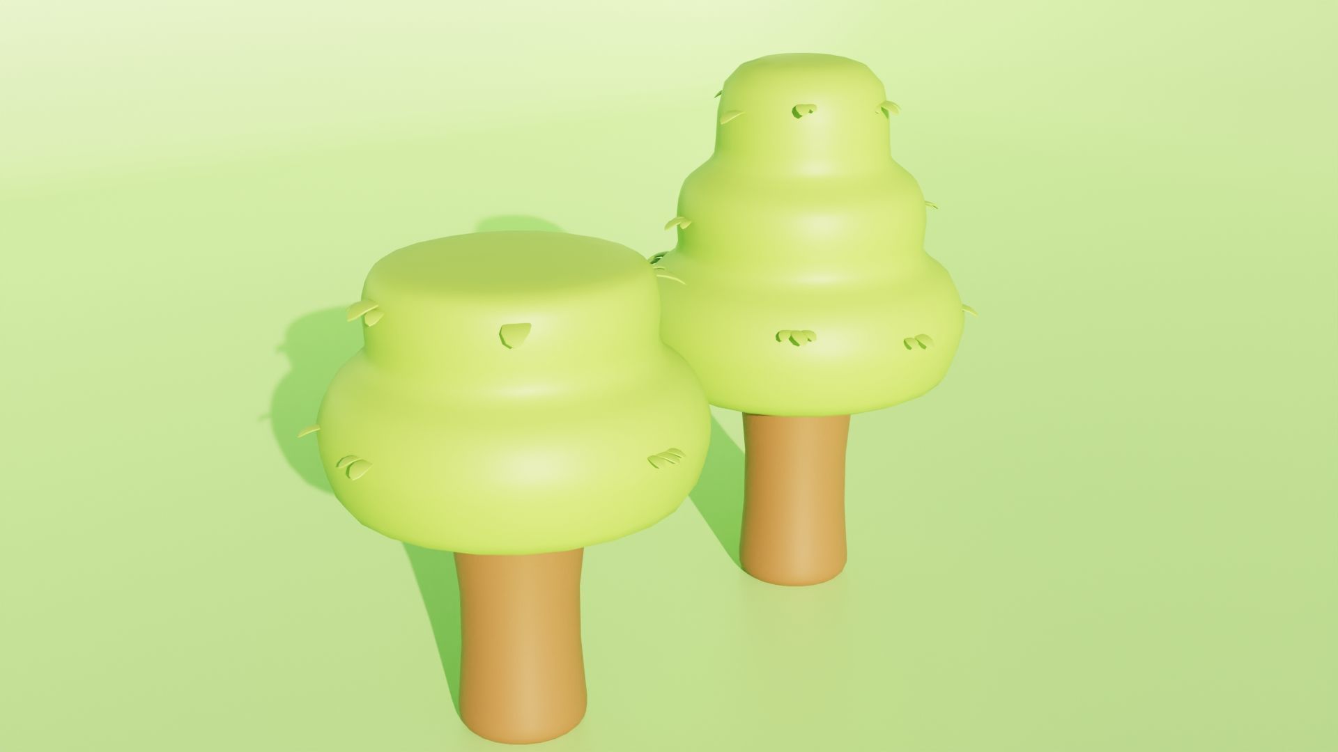 Toon Tree Pack Low-poly 3D model_16