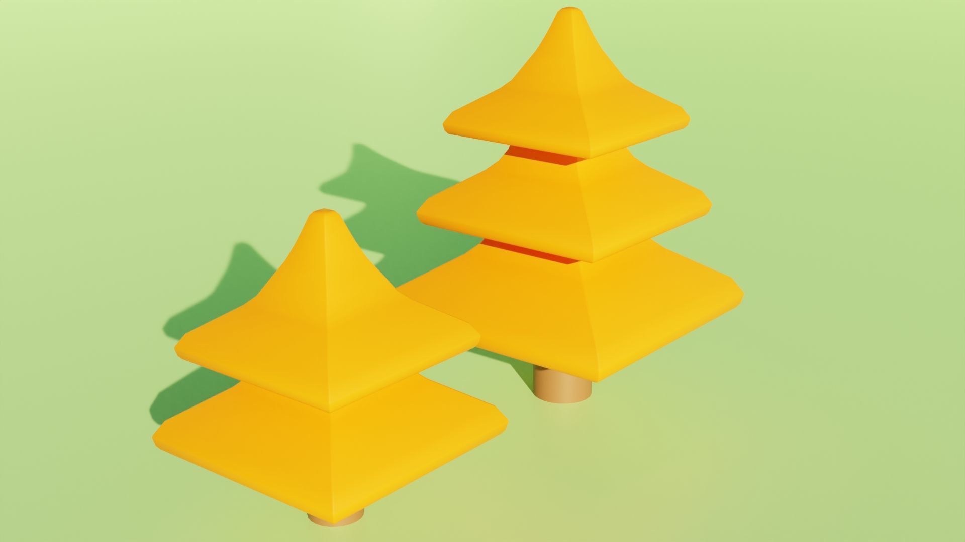 Toon Tree Pack Low-poly 3D model_9