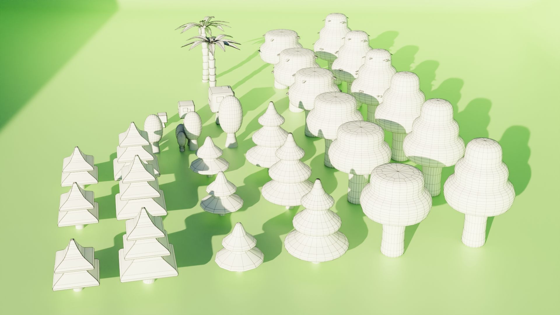 Toon Tree Pack Low-poly 3D model_19