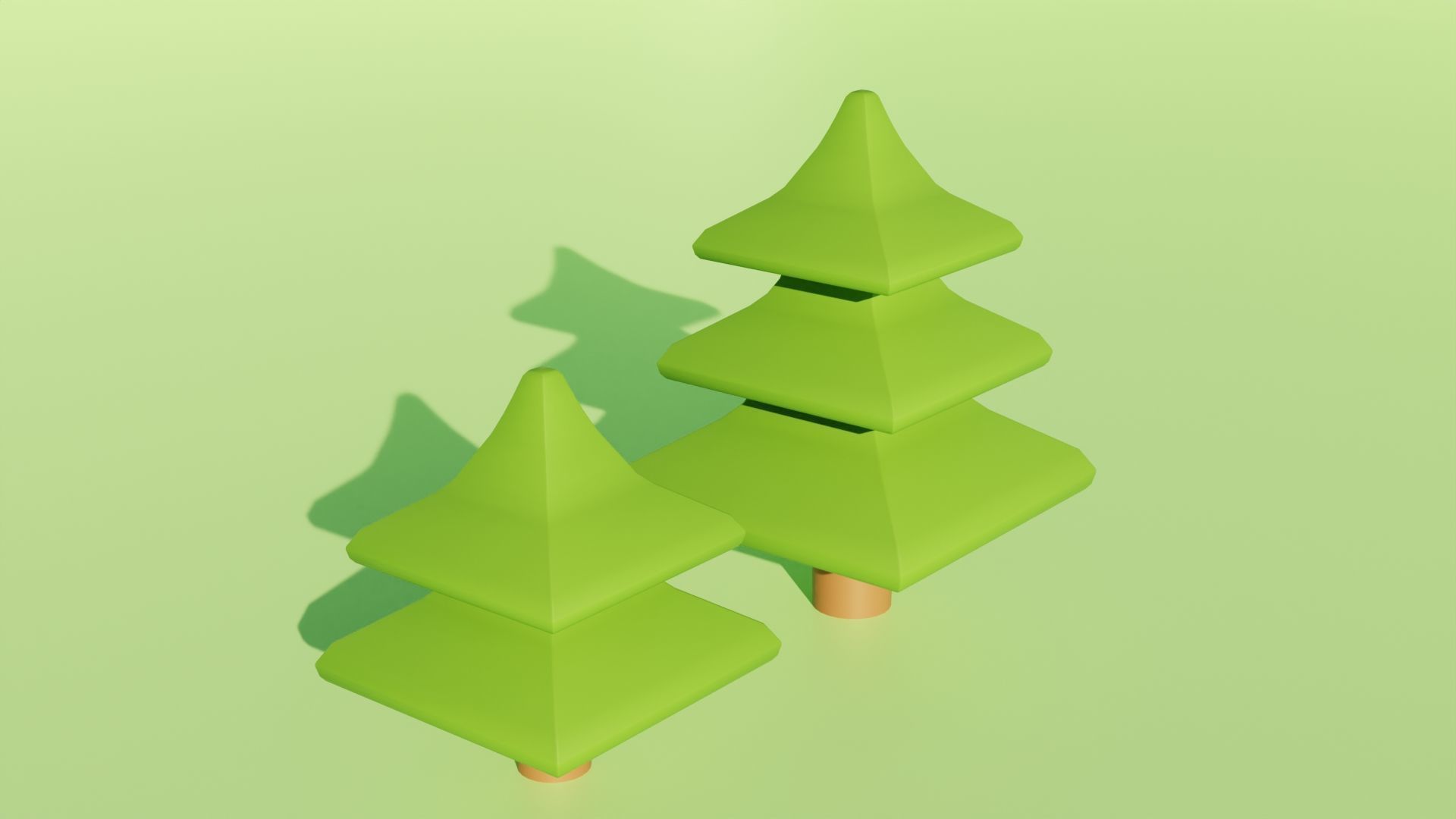 Toon Tree Pack Low-poly 3D model_8