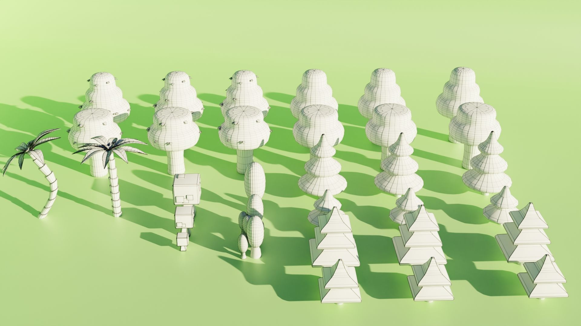 Toon Tree Pack Low-poly 3D model_18