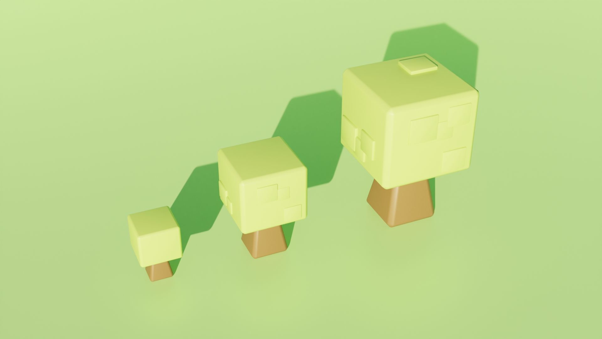 Toon Tree Pack Low-poly 3D model_3