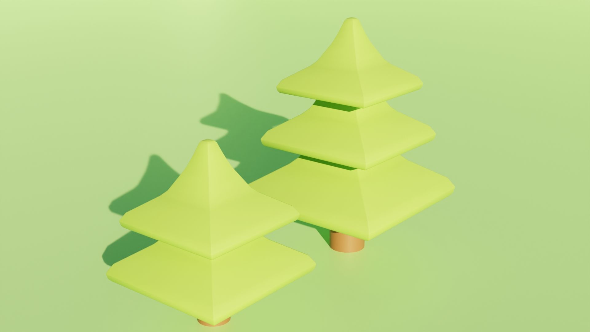 Toon Tree Pack Low-poly 3D model_10
