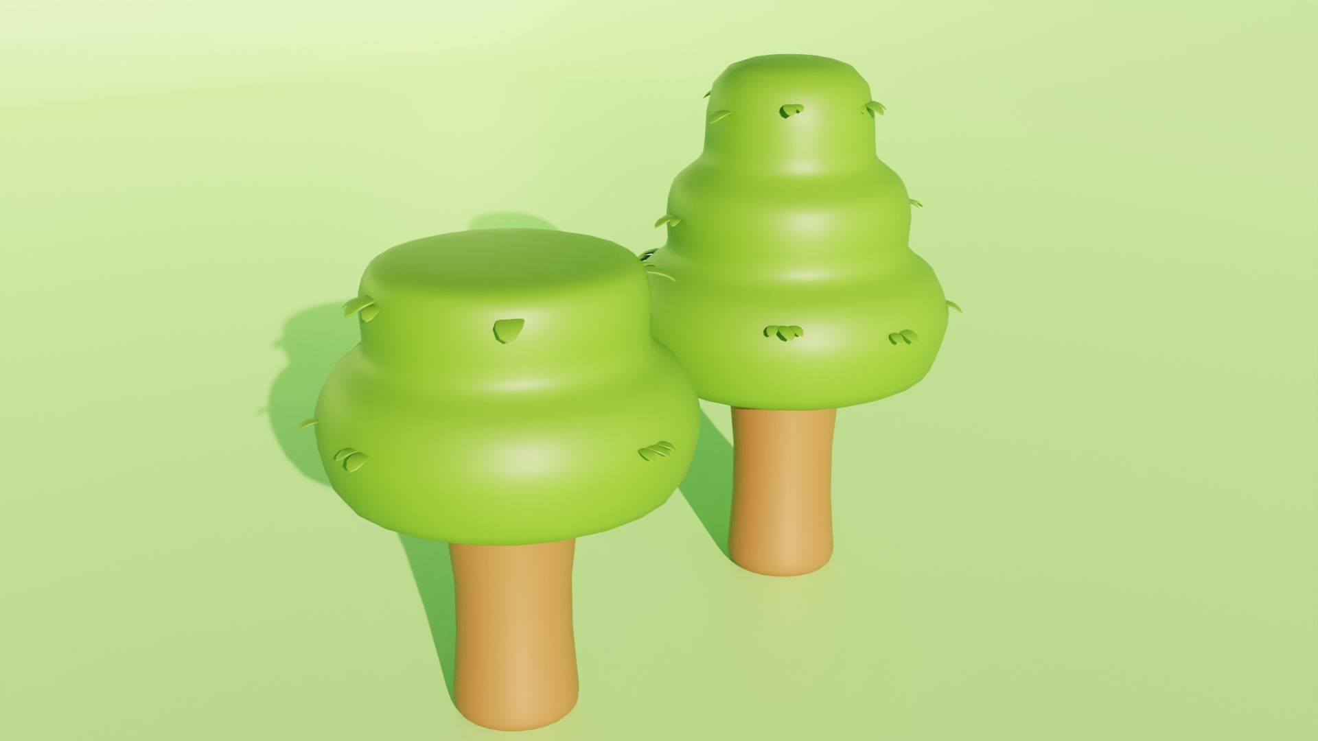 Toon Tree Pack Low-poly 3D model_14