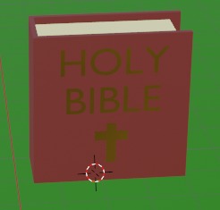 Jesus cross with the holy bible 3D model_2