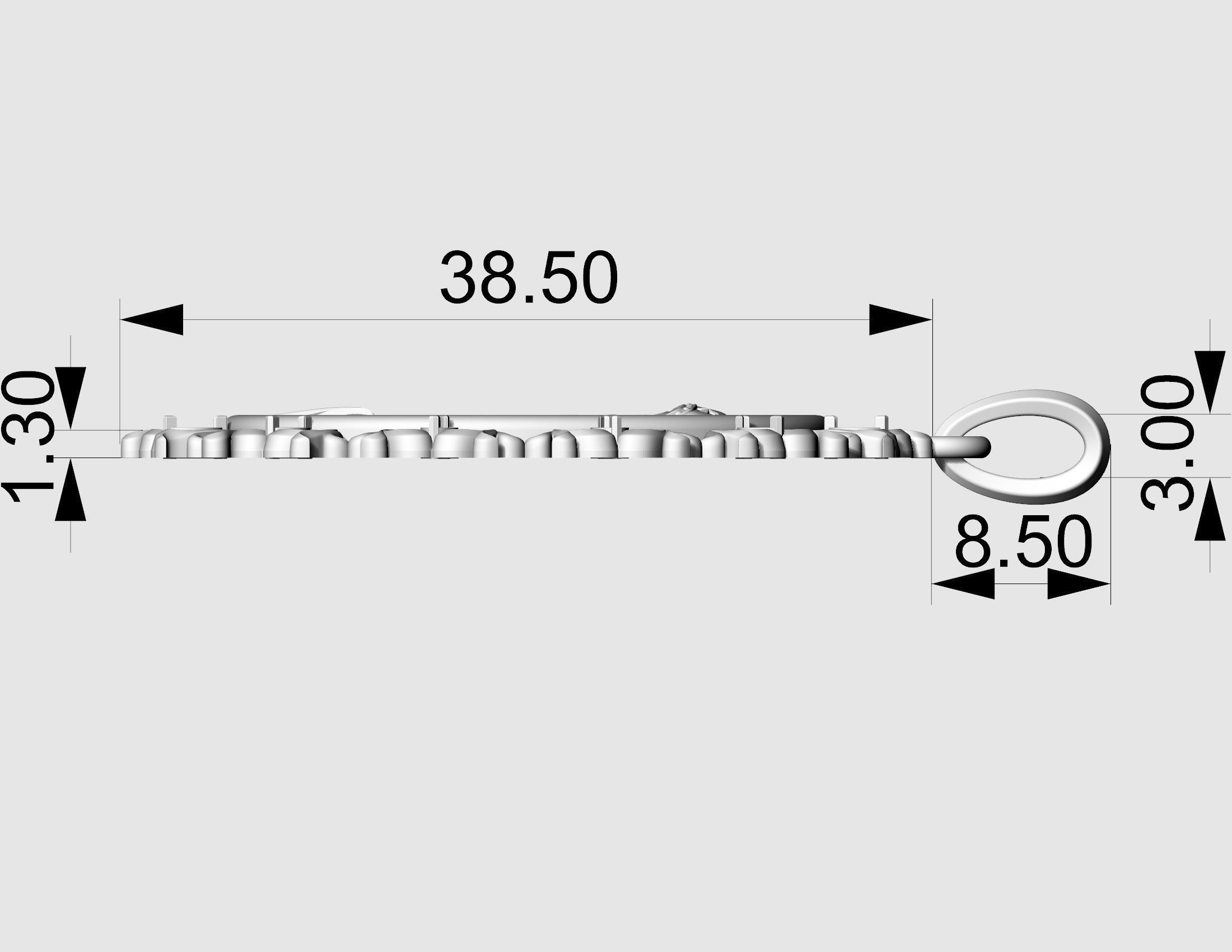 Jesus with Mary pendant v2 3D print model_12