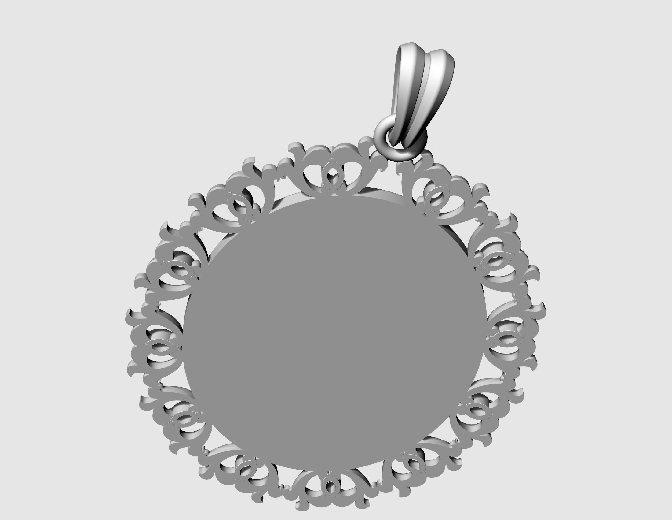 Jesus with Mary pendant v2 3D print model_10