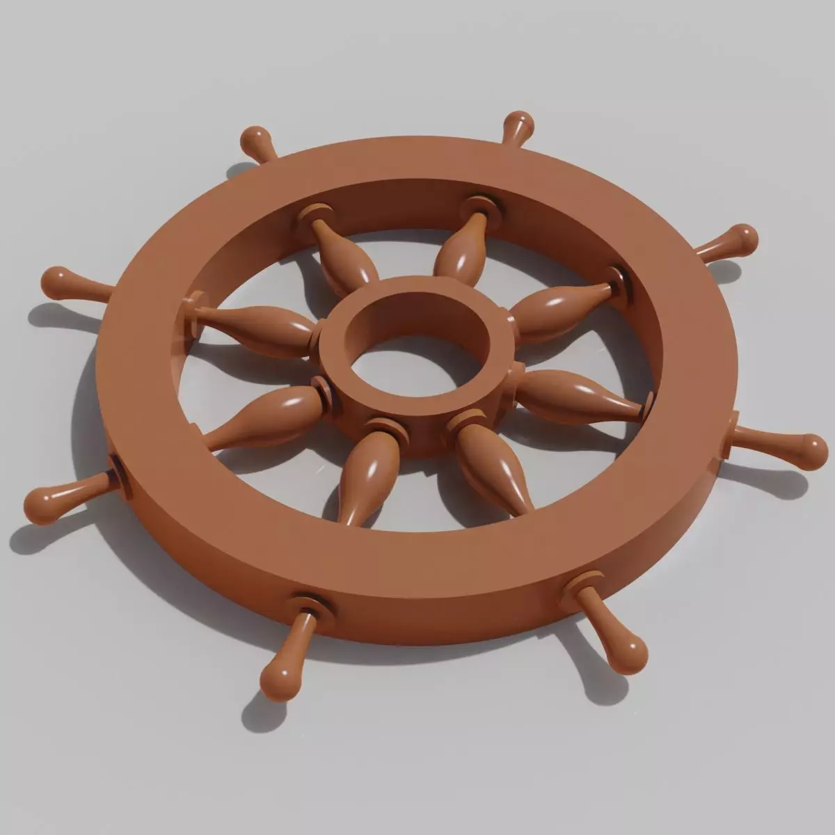 Ship Steering Wheel 3D print model_0