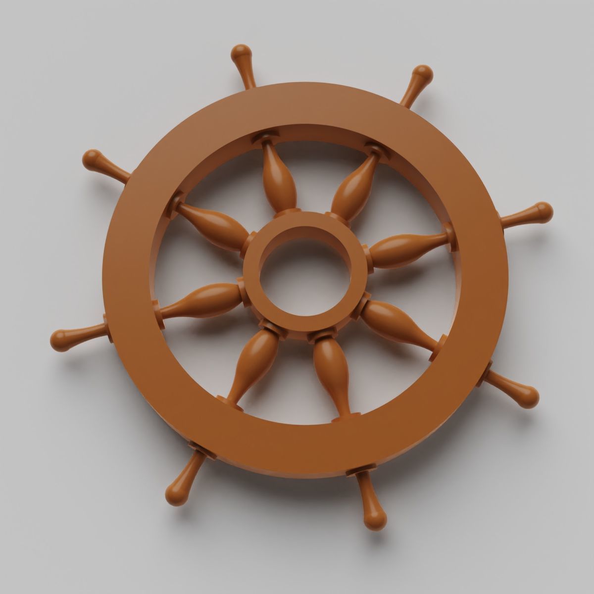 Ship Steering Wheel 3D print model_2