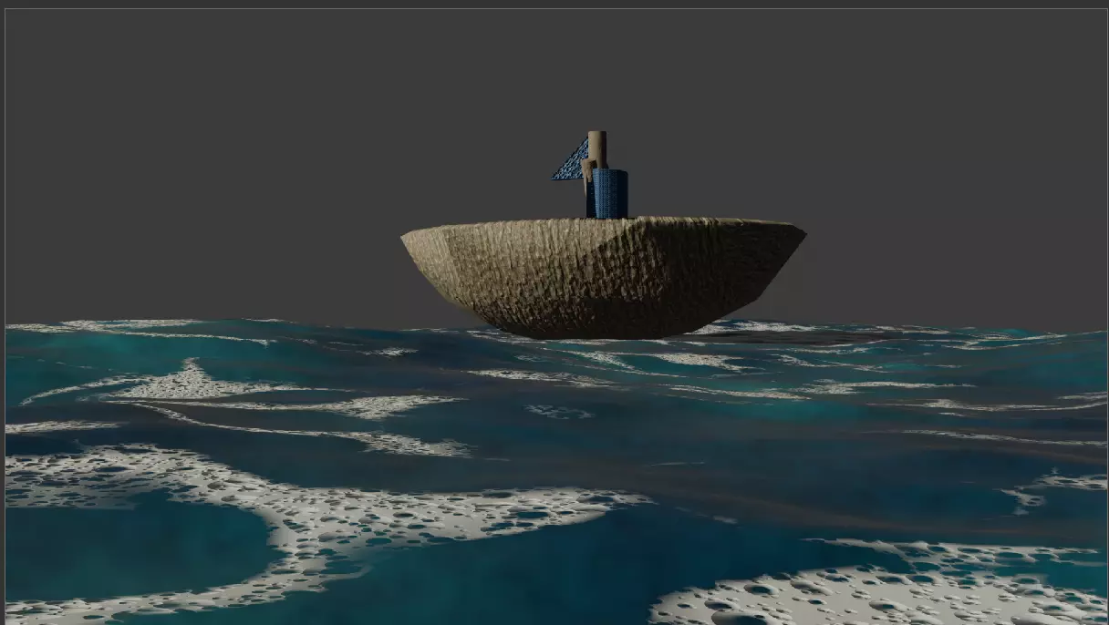 A small boat 3D model_0