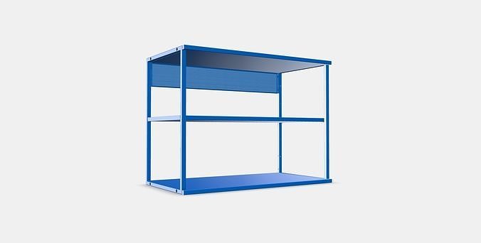 PLATSA Open shelving unit 5 Low-poly 3D model