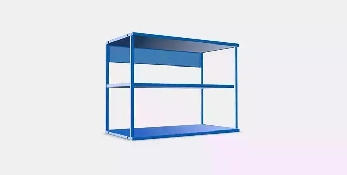 PLATSA Open shelving unit 5 Low-poly 3D model