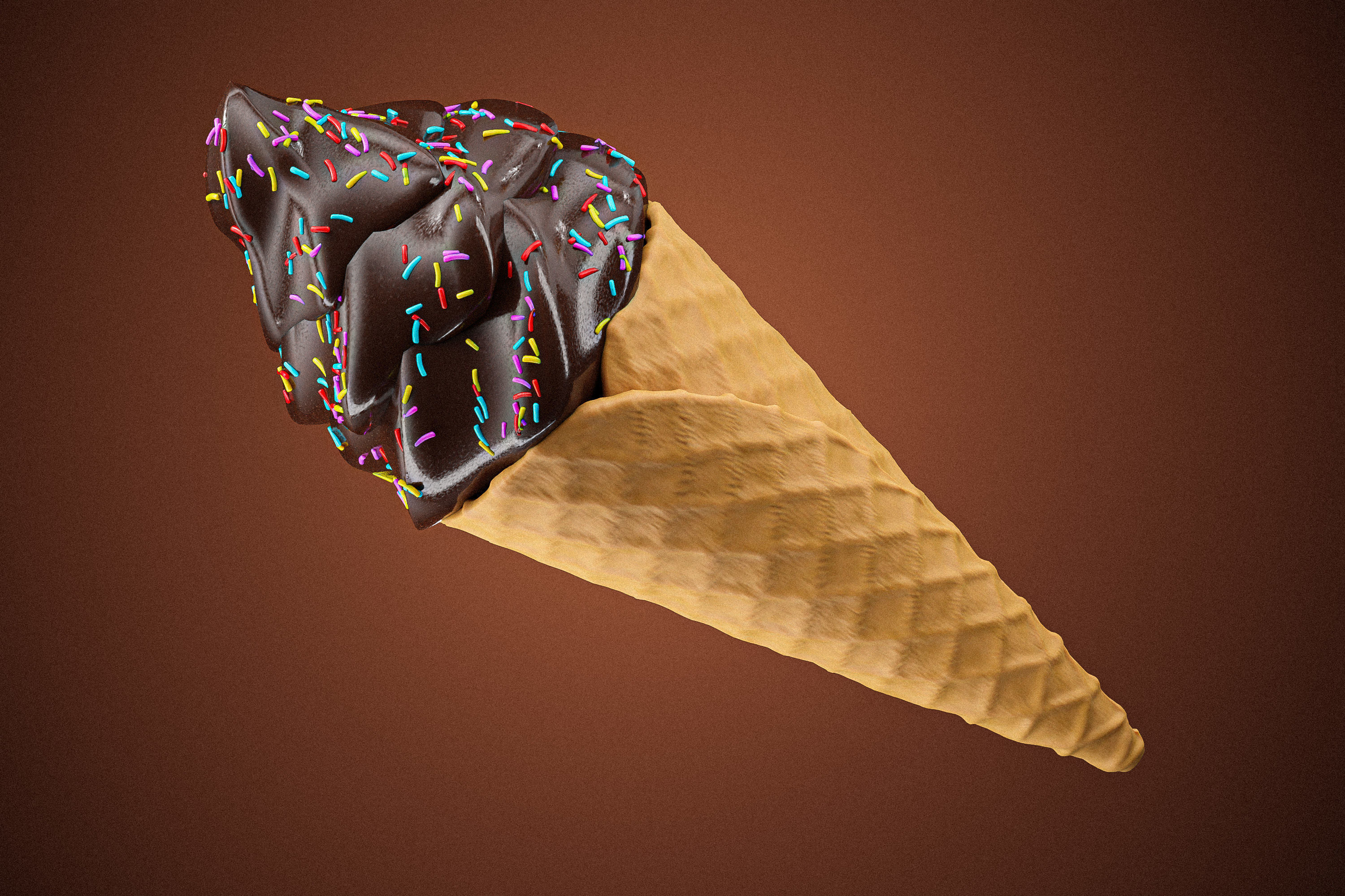 Ice Cream Cone 05 3D model_1