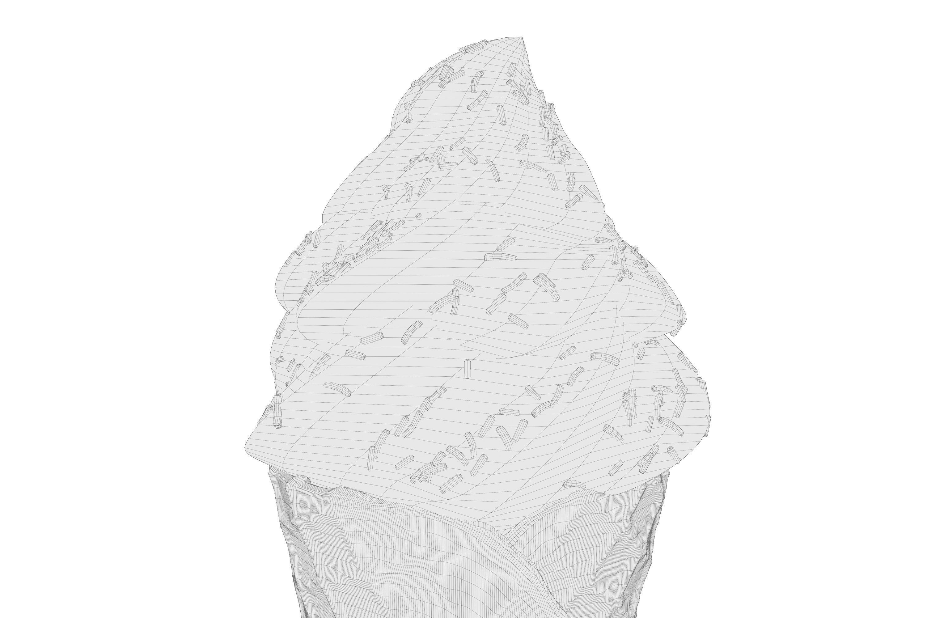 Ice Cream Cone 05 3D model_6
