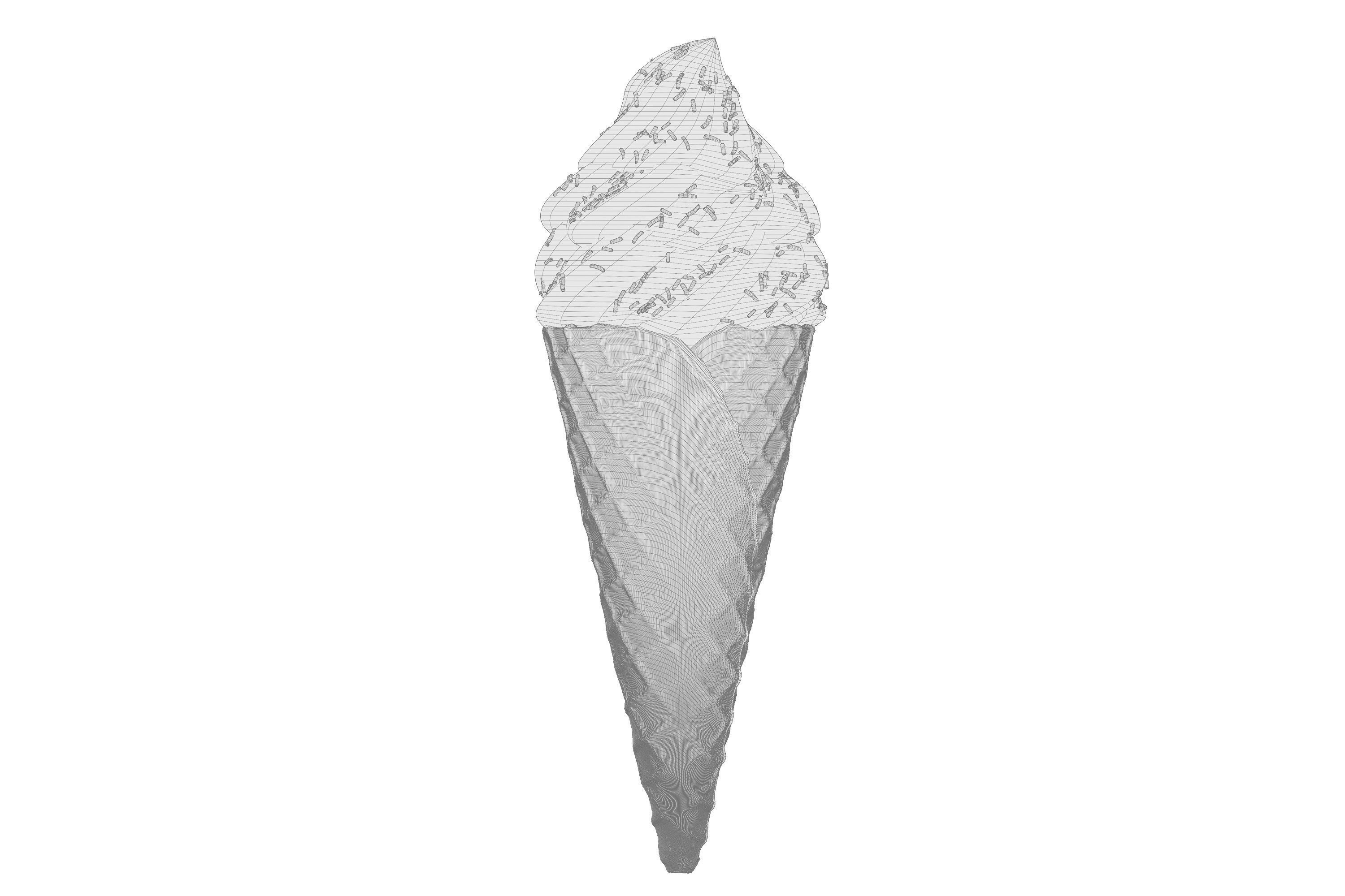 Ice Cream Cone 05 3D model_4