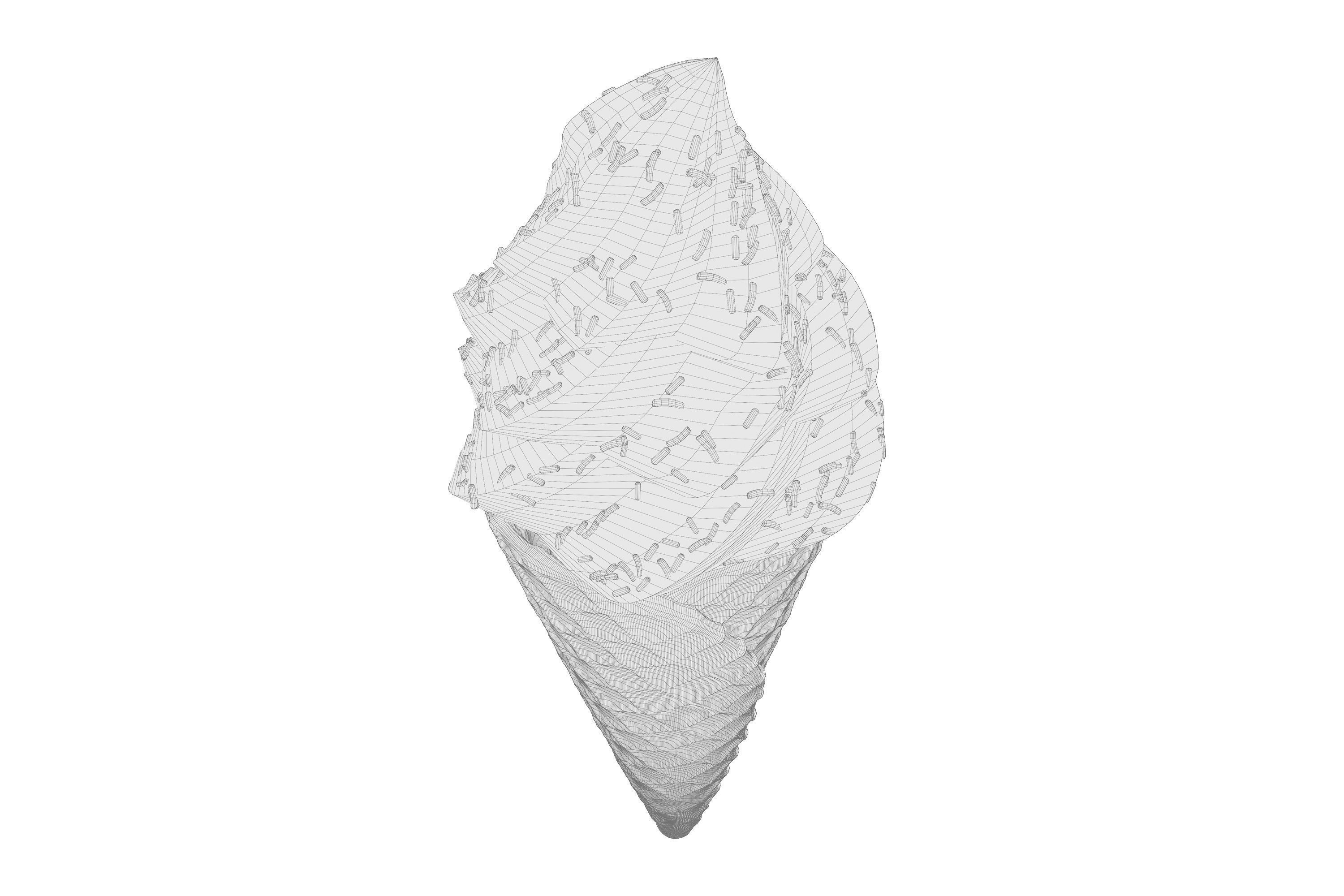 Ice Cream Cone 05 3D model_5