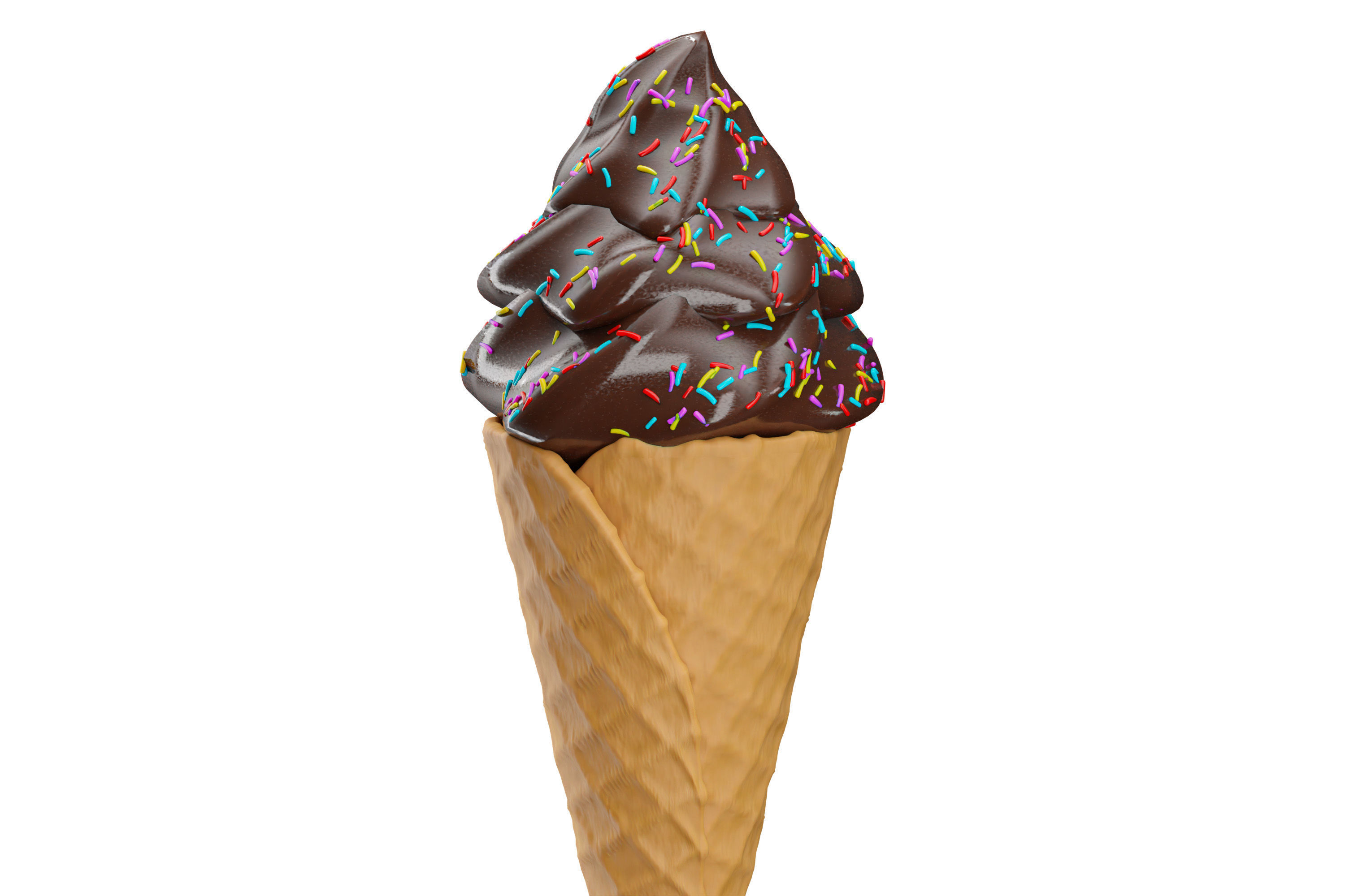 Ice Cream Cone 05 3D model_3
