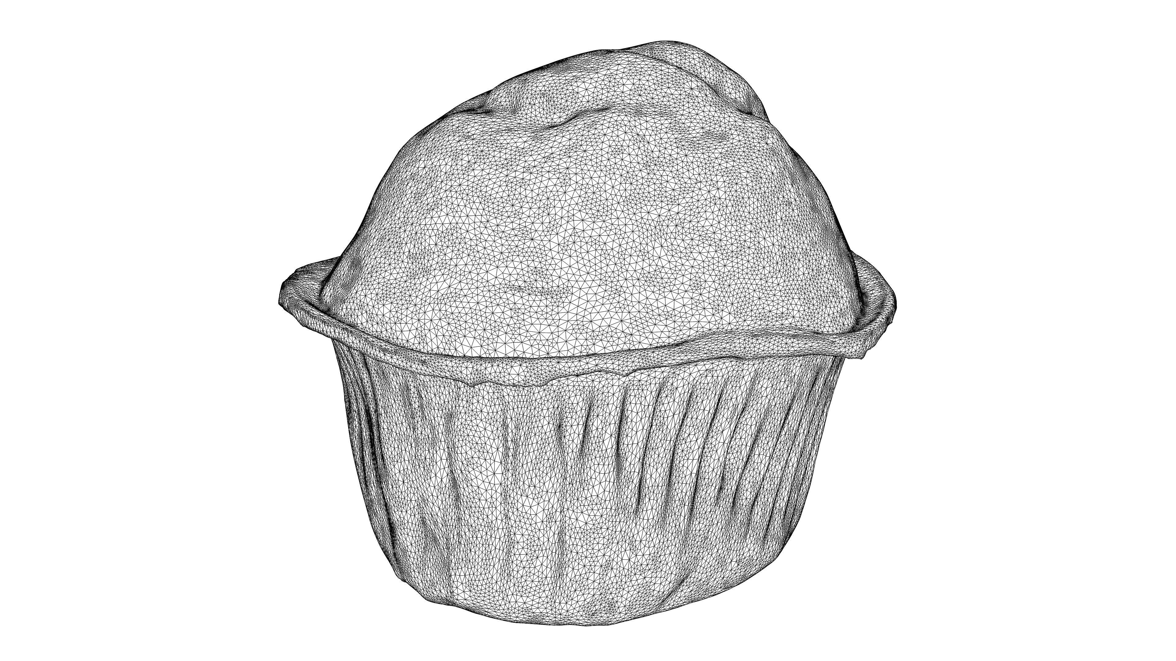 Photorealistic 3D scan of cupcakes muffin Low-poly 3D model_22