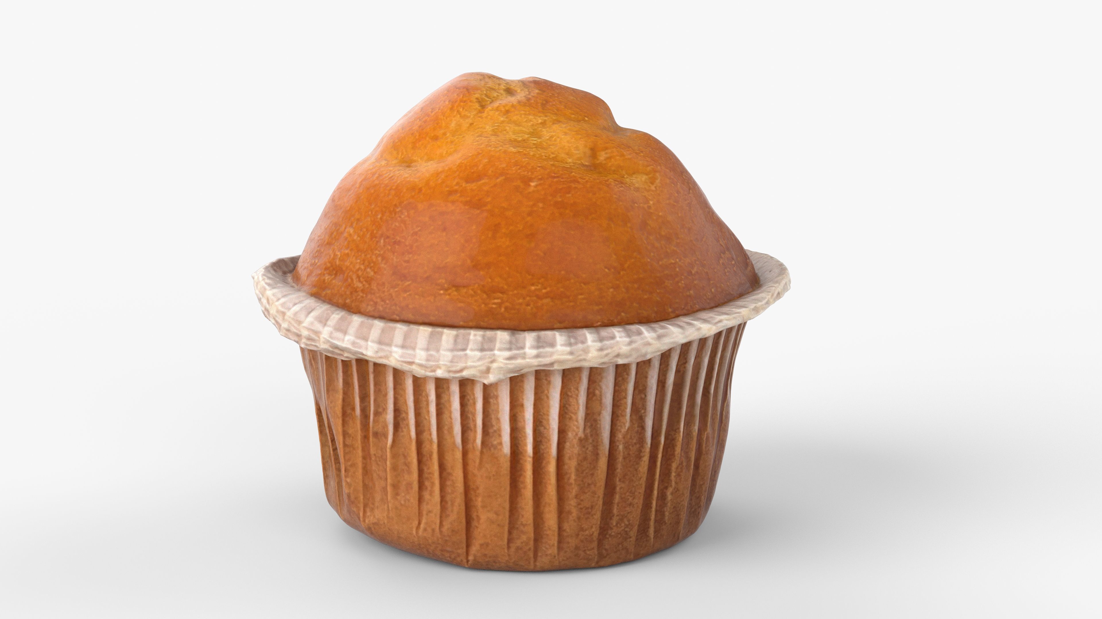 Photorealistic 3D scan of cupcakes muffin Low-poly 3D model_1