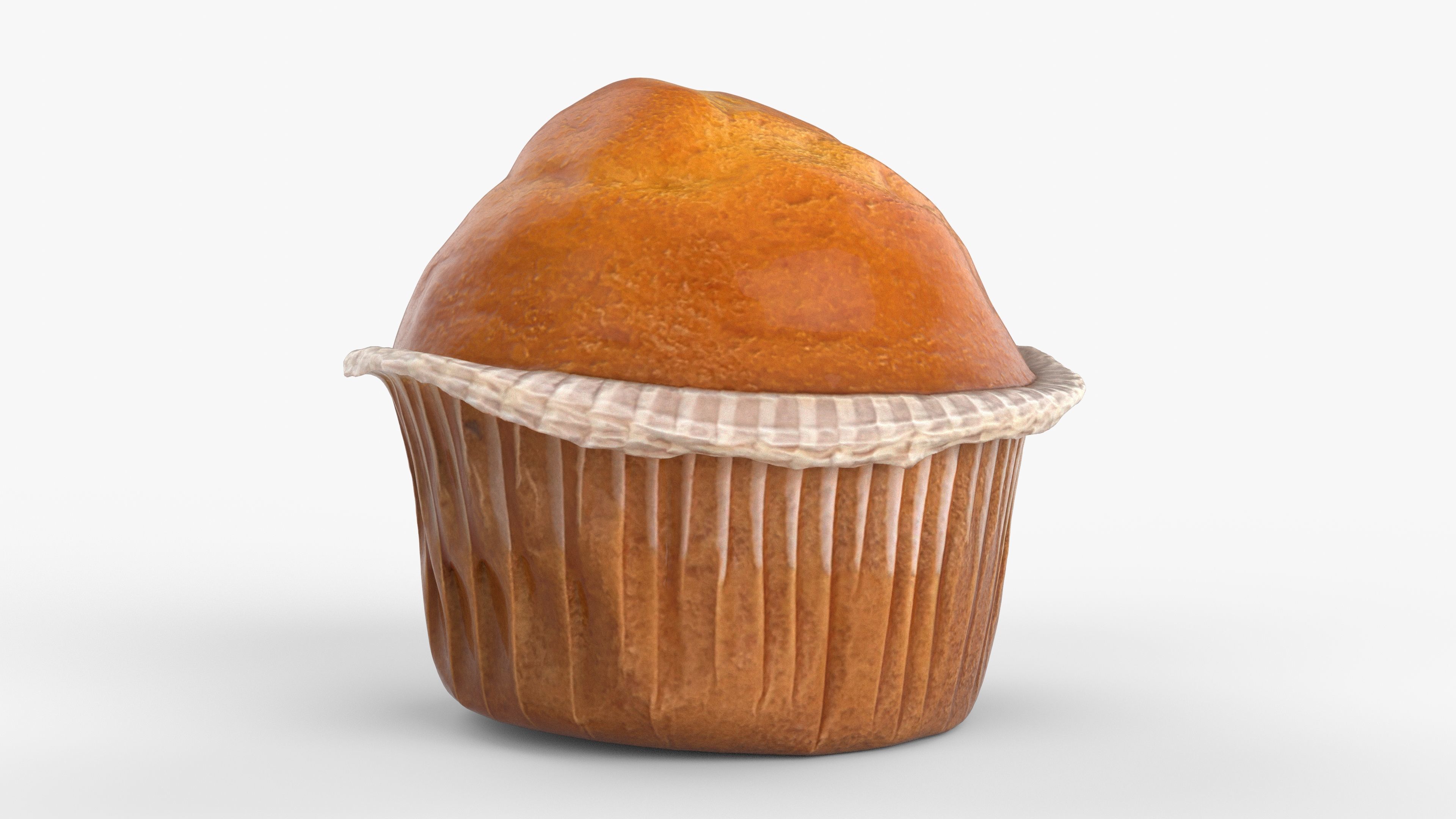 Photorealistic 3D scan of cupcakes muffin Low-poly 3D model_2
