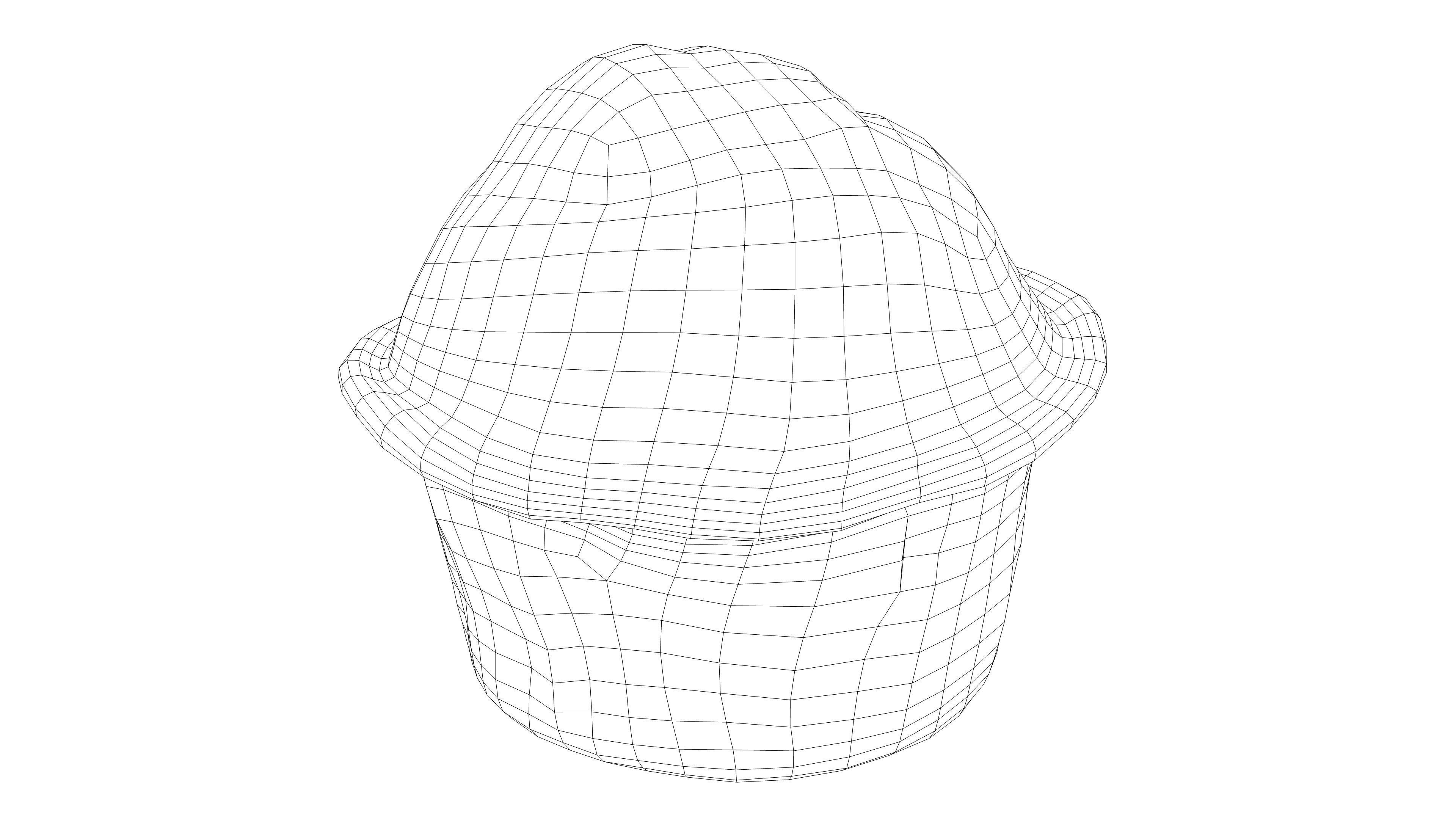 Photorealistic 3D scan of cupcakes muffin Low-poly 3D model_3