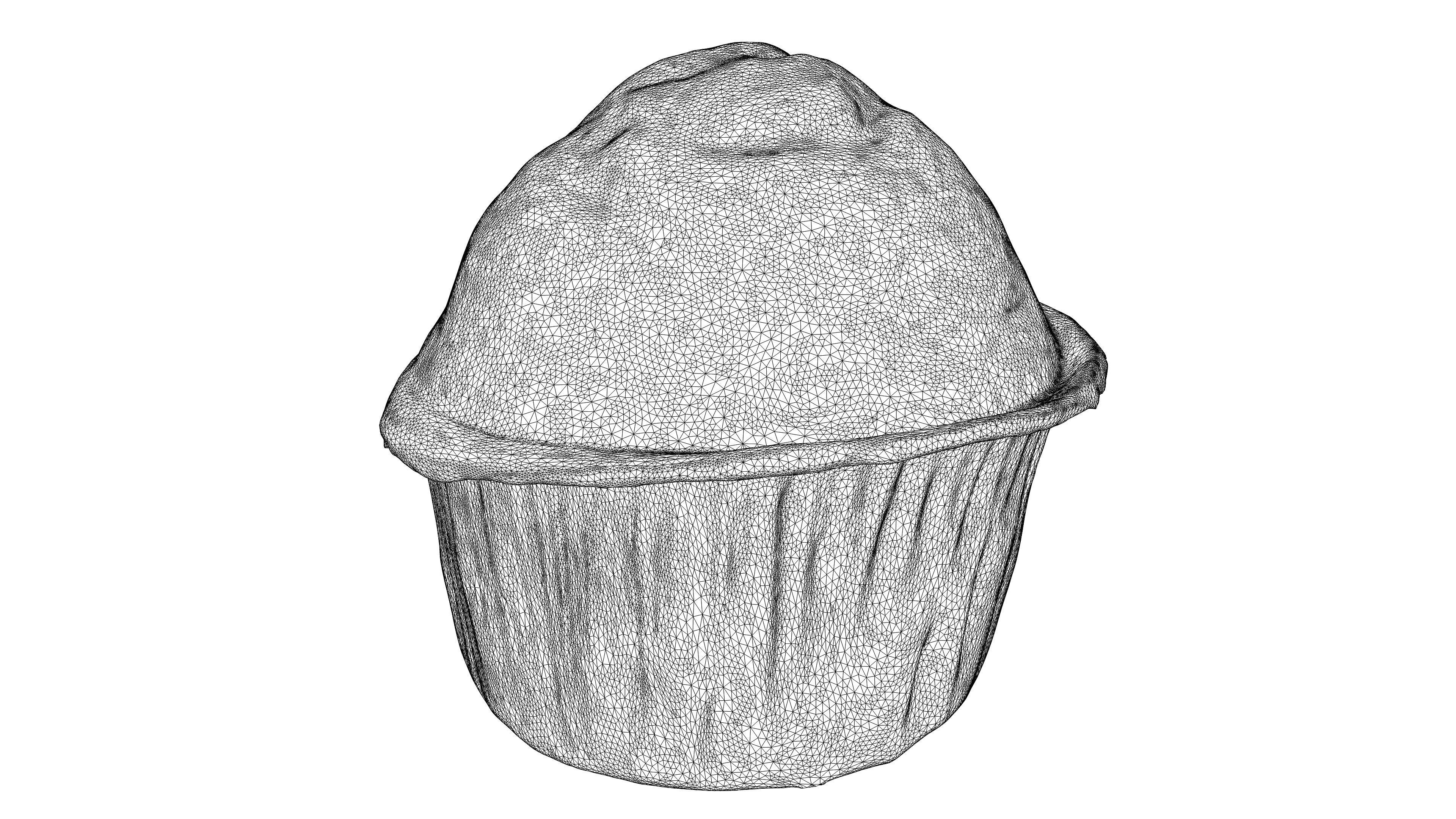 Photorealistic 3D scan of cupcakes muffin Low-poly 3D model_21