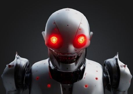 Scary robot 3D model_4