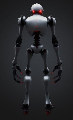 Scary robot 3D model_2