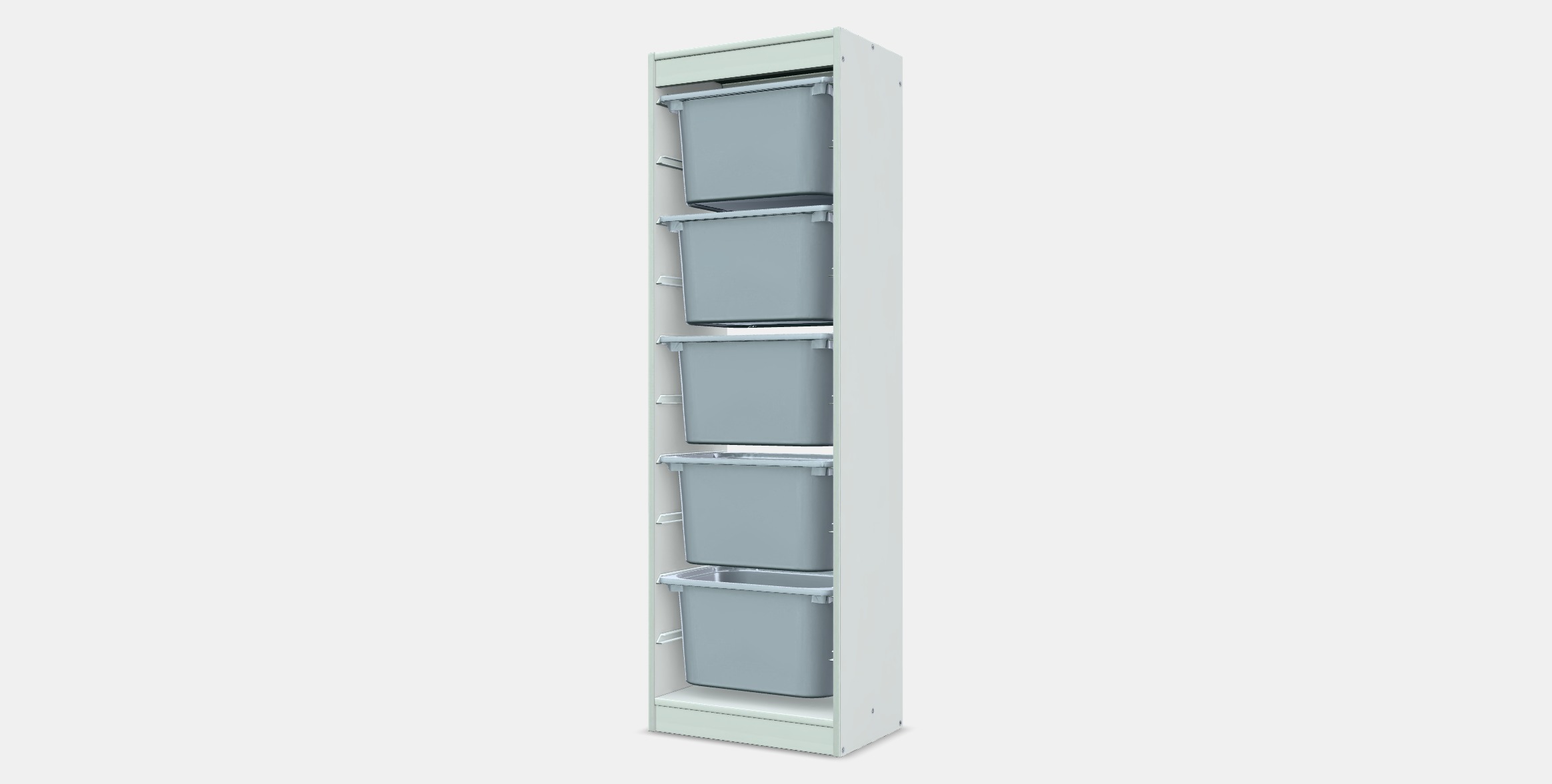 TROFAST Storage combination with boxes 40 Low-poly 3D model_12