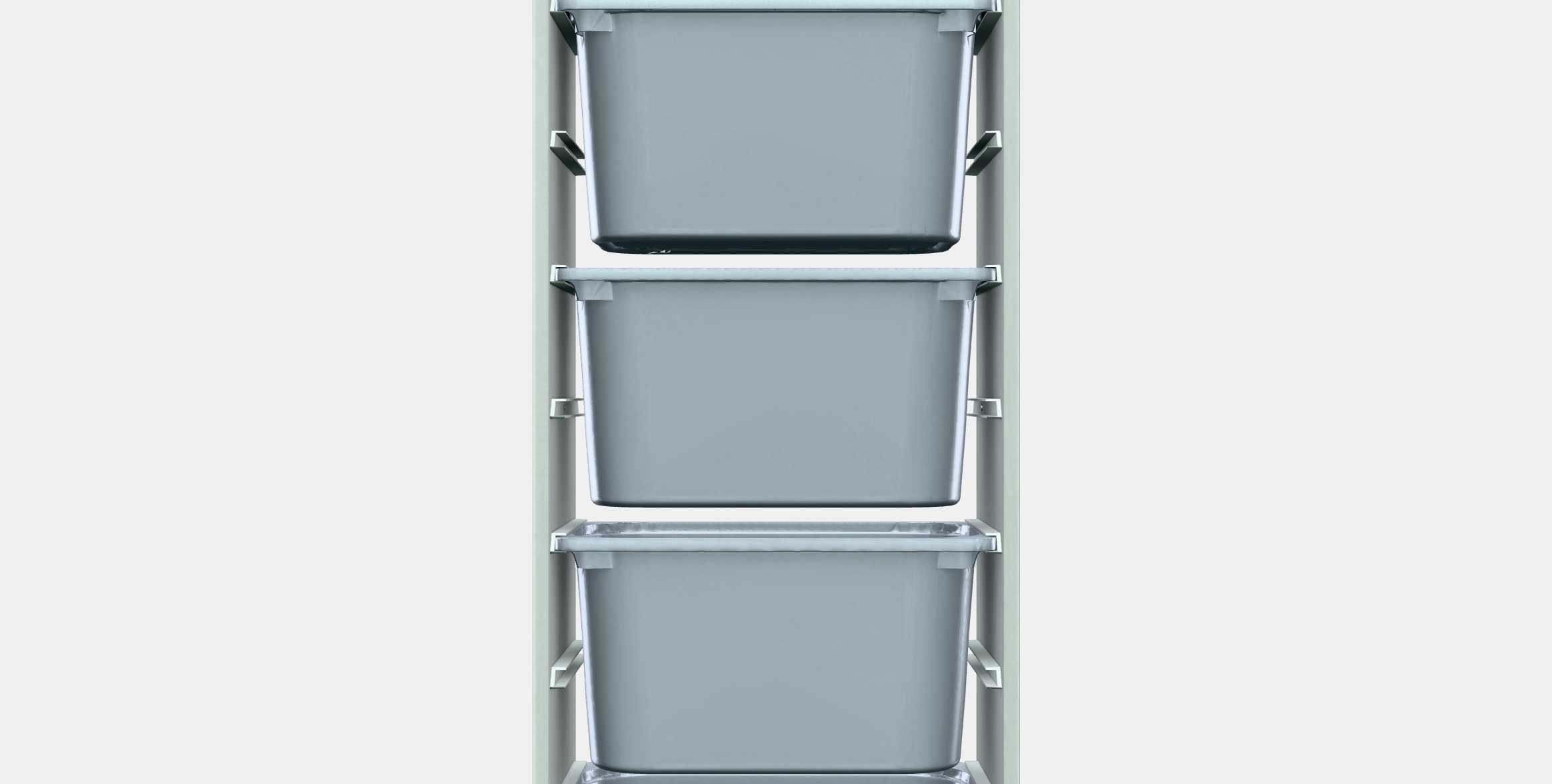 TROFAST Storage combination with boxes 40 Low-poly 3D model_11